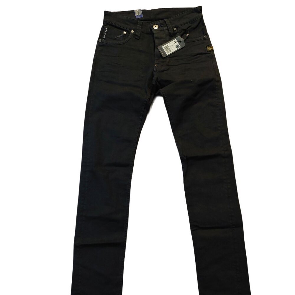 G-Star Raw Defend Super Slim Black Comfort Jewel Twill Jeans Sz 26 x 34 NWT - Picture 2 of 12